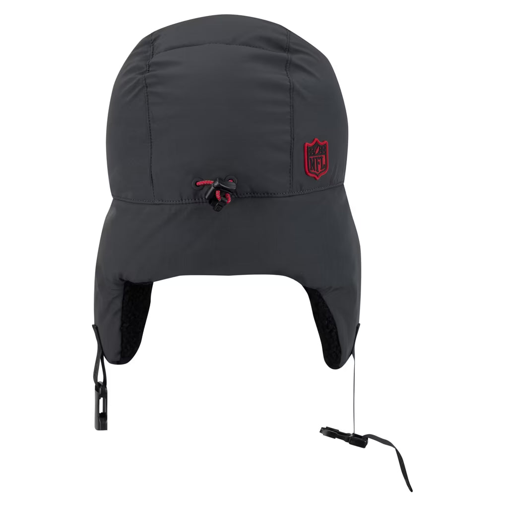 San Francisco 49ers Hat – NFL New Era 2026 Sideline Cold Weather Trapper – Charcoal (USA Sourced)