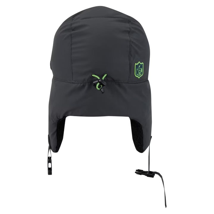 Seattle Seahawks Hat – NFL New Era 2026 Sideline Cold Weather Trapper – Charcoal (USA Sourced)