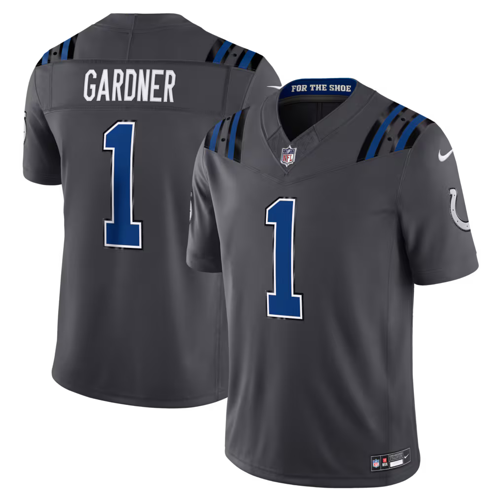 Indianapolis Colts Ahmad "Sauce" Gardner Jersey – NFL Nike 2026 Rivalries Collection Limited – Anthracite (USA Sourced)