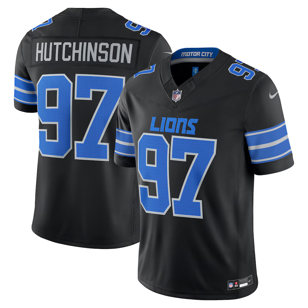 Detroit Lions Aidan Hutchinson Jersey – NFL Nike Alternate Vapor F.U.S.E. Stitched Limited – Black (USA Sourced)