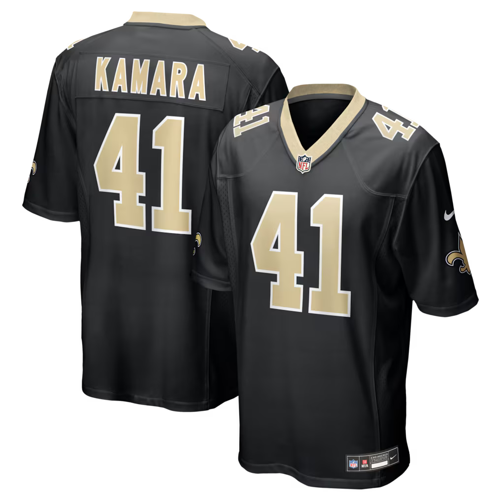 New Orleans Saints NFL Alvin Kamara Nike Game Jersey – Black (USA Stock) - UKASSNI