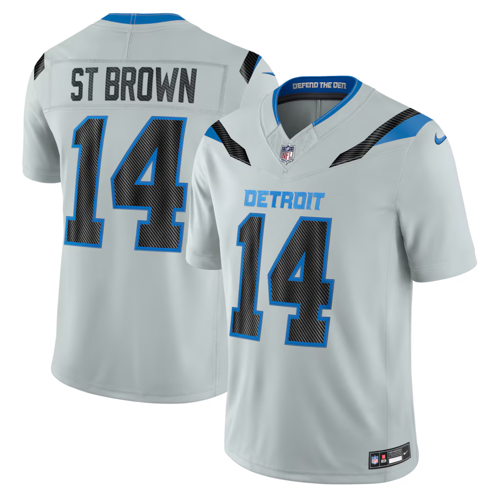 Detroit Lions Amon-Ra St. Brown Jersey – NFL Nike 2026 Rivalries Collection Limited – Silver (USA Sourced)