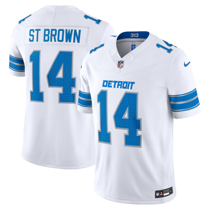 Detroit Lions Amon-Ra St. Brown Jersey – NFL Nike Vapor F.U.S.E. Stitched Limited – 3 Colours (USA Sourced)