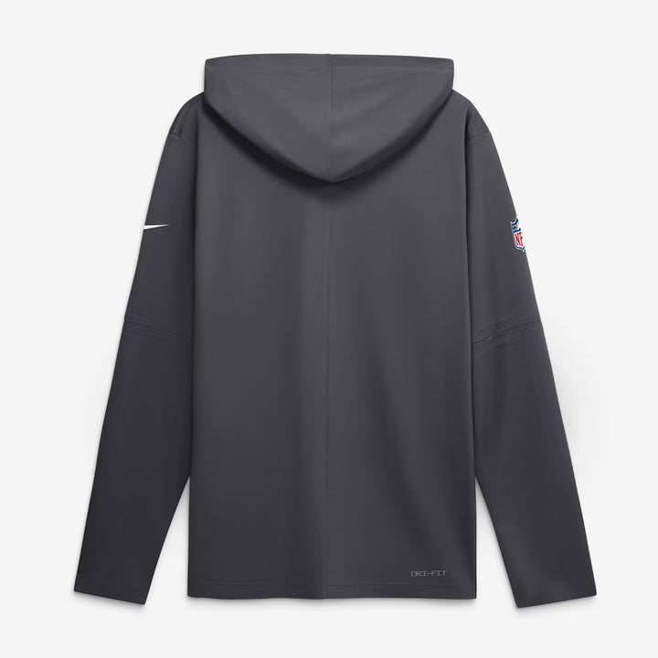 Indianapolis Colts Hooded Long Sleeve Top – NFL Nike Rivalries Collection Sideline Lightweight – Anthracite (USA Sourced)