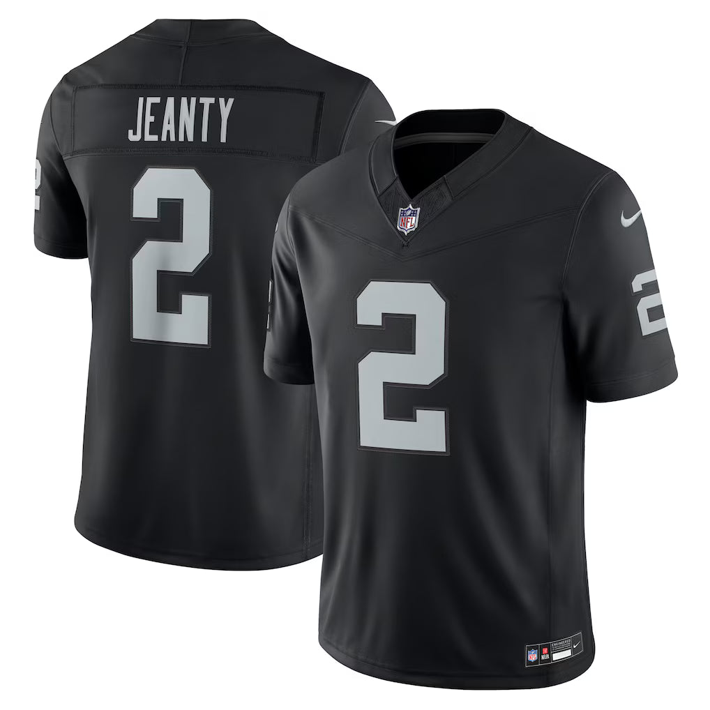 Las Vegas Raiders Ashton Jeanty Jersey - NFL Nike Vapor F.U.S.E. Stitched Limited – Black (USA Sourced)