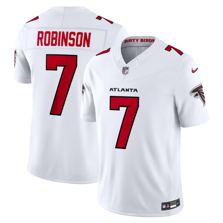Atlanta Falcons NFL Bijan Robinson Nike Vapor F.U.S.E. Sewn Down Limited Jersey – White – (USA Stock) - UKASSNI