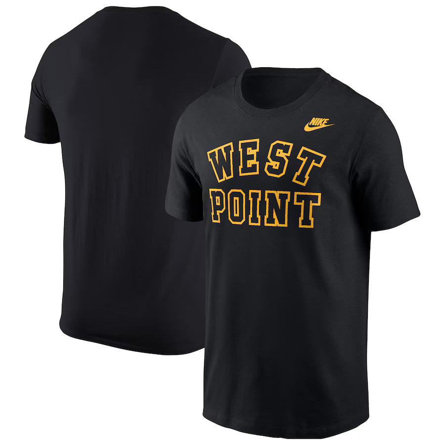 Army Black Knights Nike Wordmark West Point Classic Collection T-Shirt – Black (USA Stock) - UKASSNI