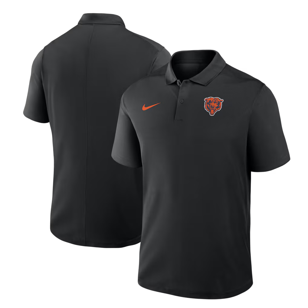 Chicago Bears Polo – NFL Nike Dri-FIT Victory – Black (USA Sourced) by Nike