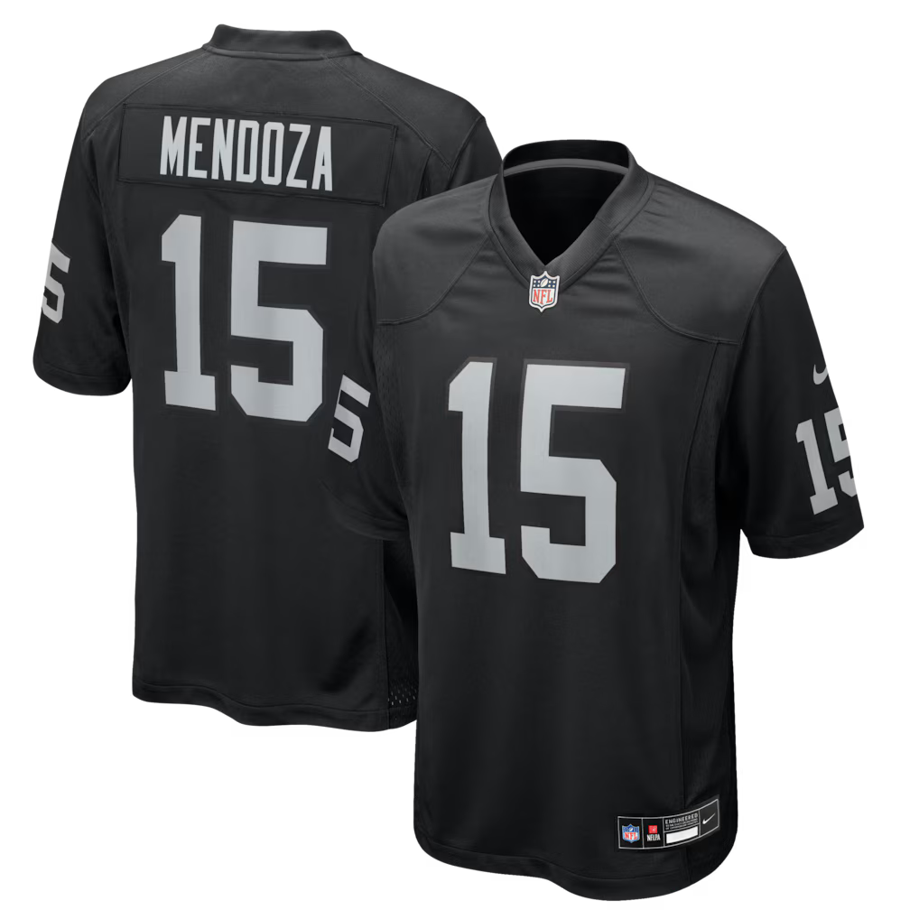 Las Vegas Raiders Fernando Mendoza Jersey - NFL Nike 2026 Draft Game – Black (USA Sourced) by Nike