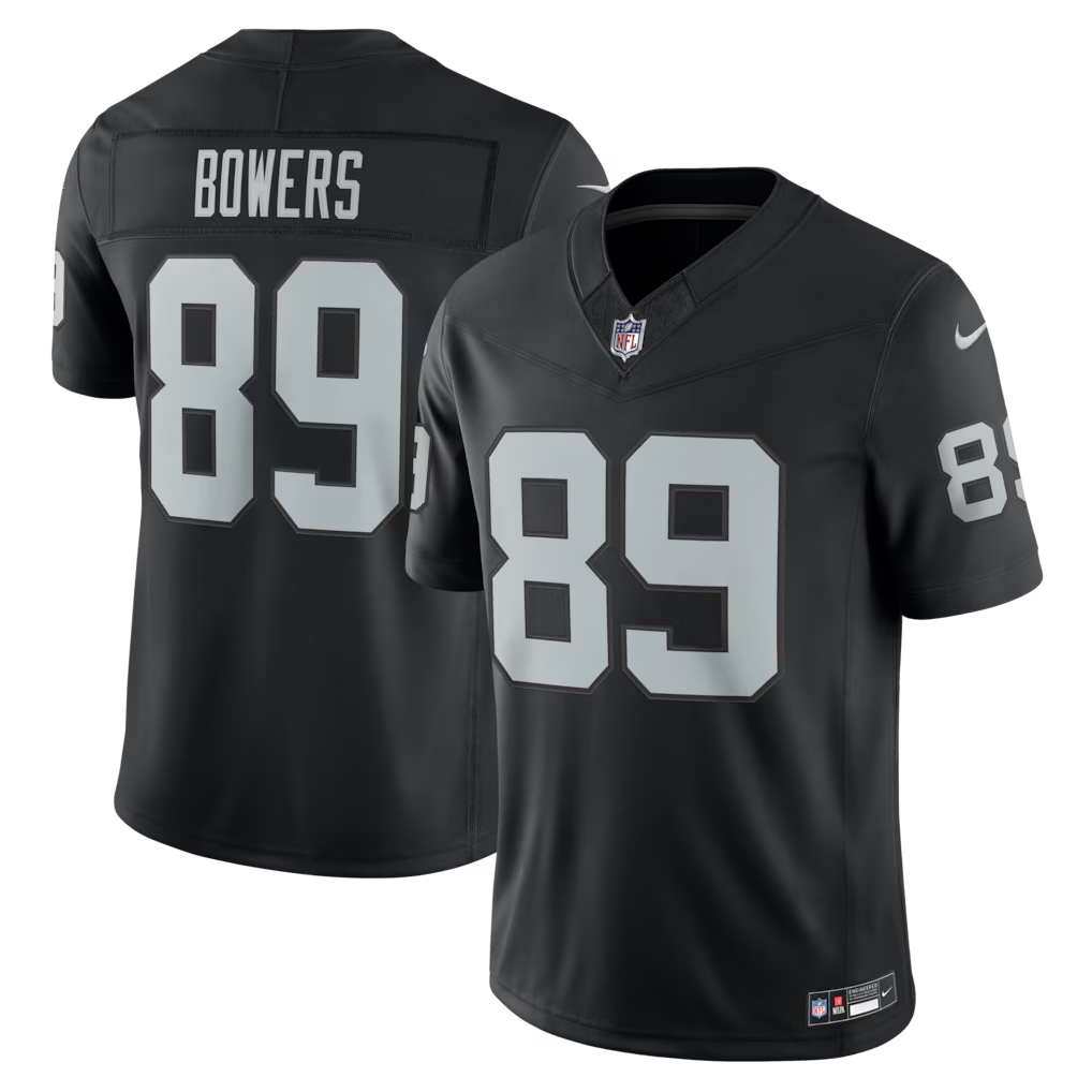 Las Vegas Raiders Brock Bowers Jersey - NFL Nike Vapor F.U.S.E. Stitched Limited – Black (USA Sourced)