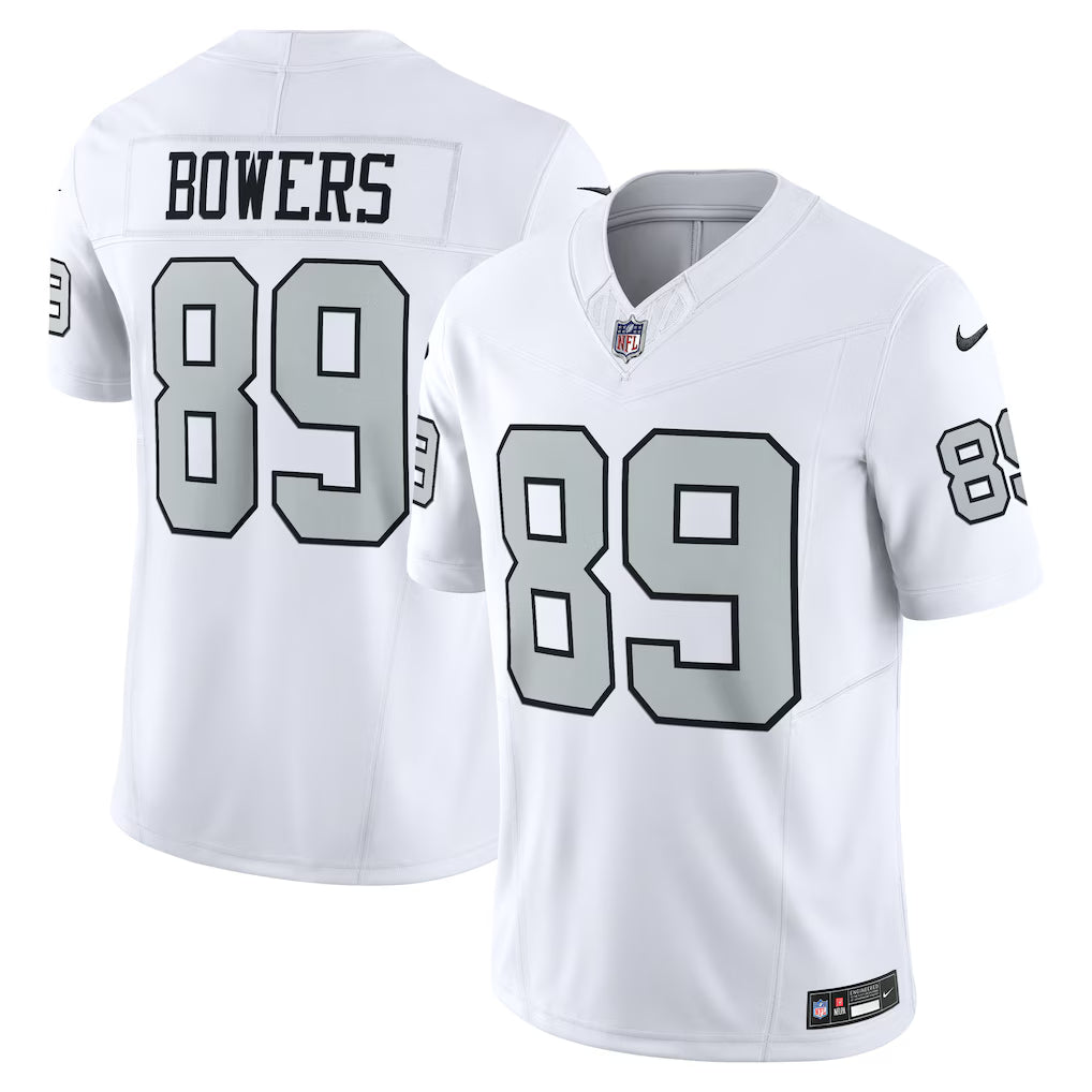 Las Vegas Raiders NFL Brock Bowers Nike Alternate Vapor F.U.S.E. Limited Jersey – White Large (UK Stock) - UKASSNI