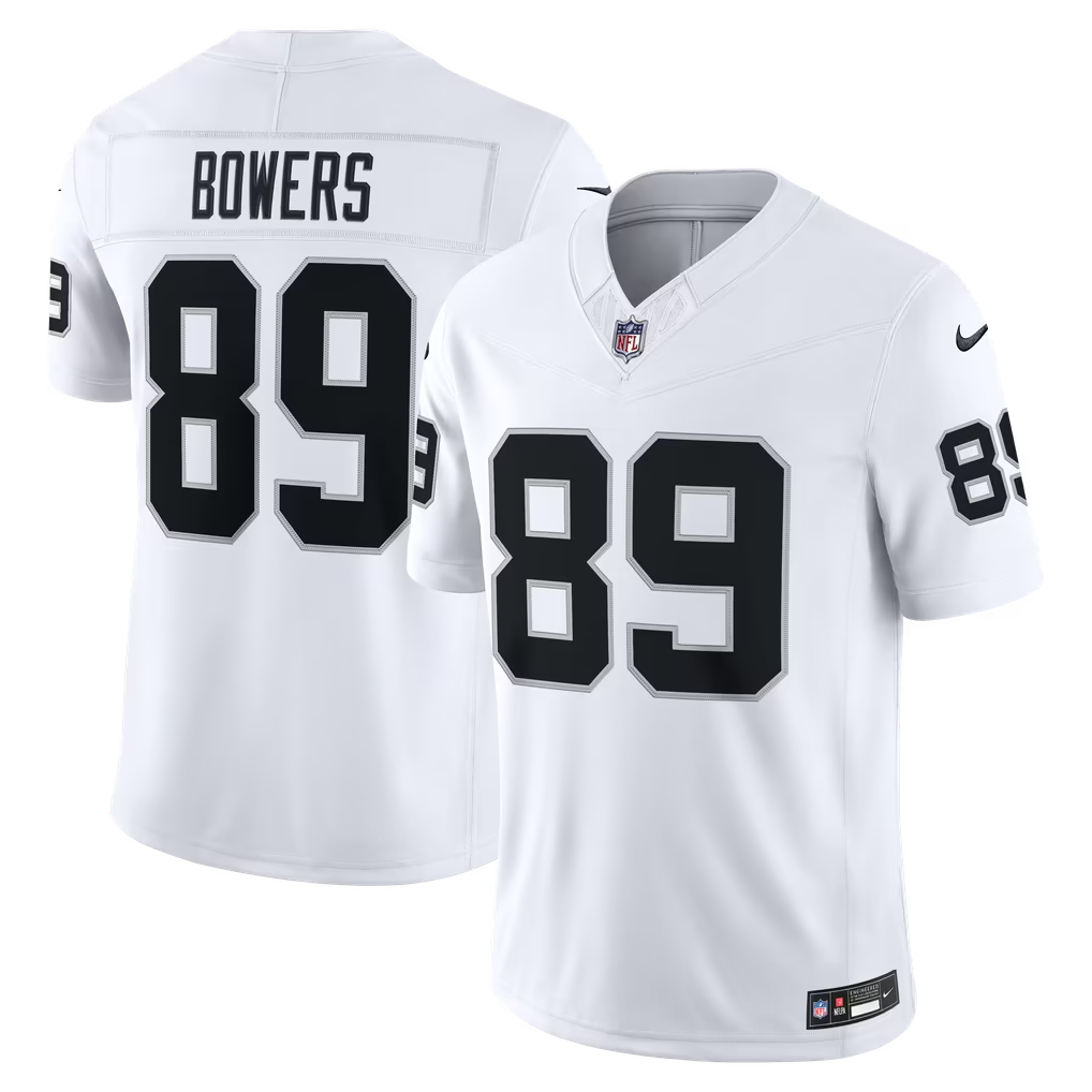 Las Vegas Raiders Brock Bowers Jersey – NFL Nike Vapor F.U.S.E. Stitched Limited – White (USA Sourced)