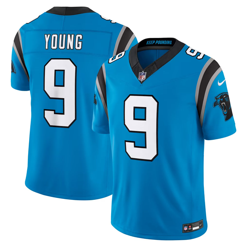 Carolina Panthers Bryce Young Jersey – NFL Nike Alternate Vapor F.U.S.E. Stitched Limited – Blue (USA Sourced)