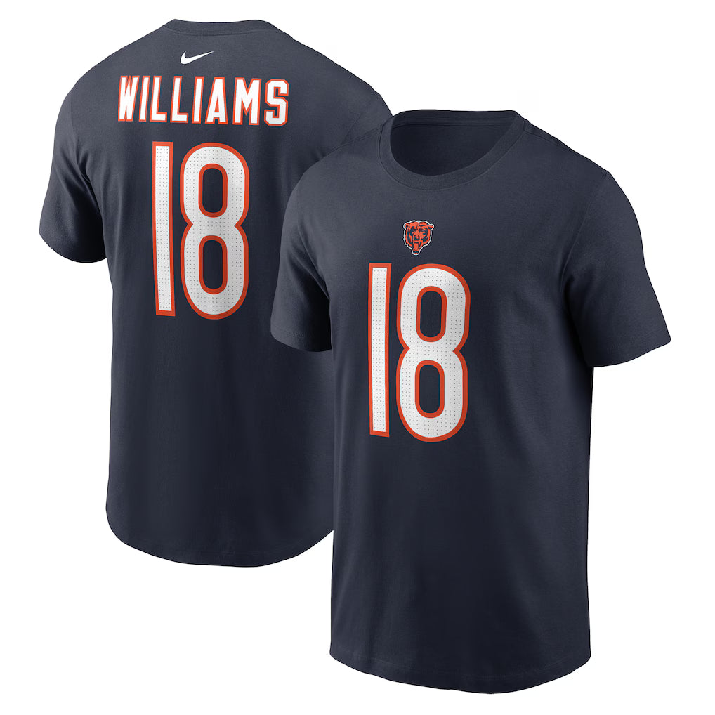 Chicago Bears NFL Caleb Williams Nike Name & Number T-Shirt – Navy (USA Stock) - UKASSNI