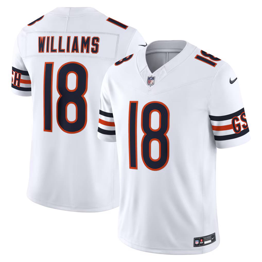 Chicago Bears Caleb Williams Jersey – NFL Nike Vapor F.U.S.E. Limited – White (USA Sourced) by Nike