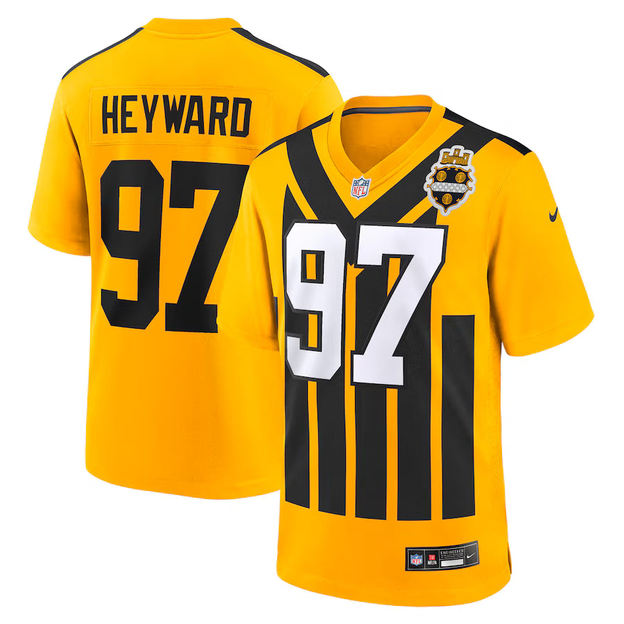 Pittsburgh Steelers NFL Cameron Heyward Nike Alternate 1933 Throwback Game Jersey – Gold (USA Stock) - UKASSNI