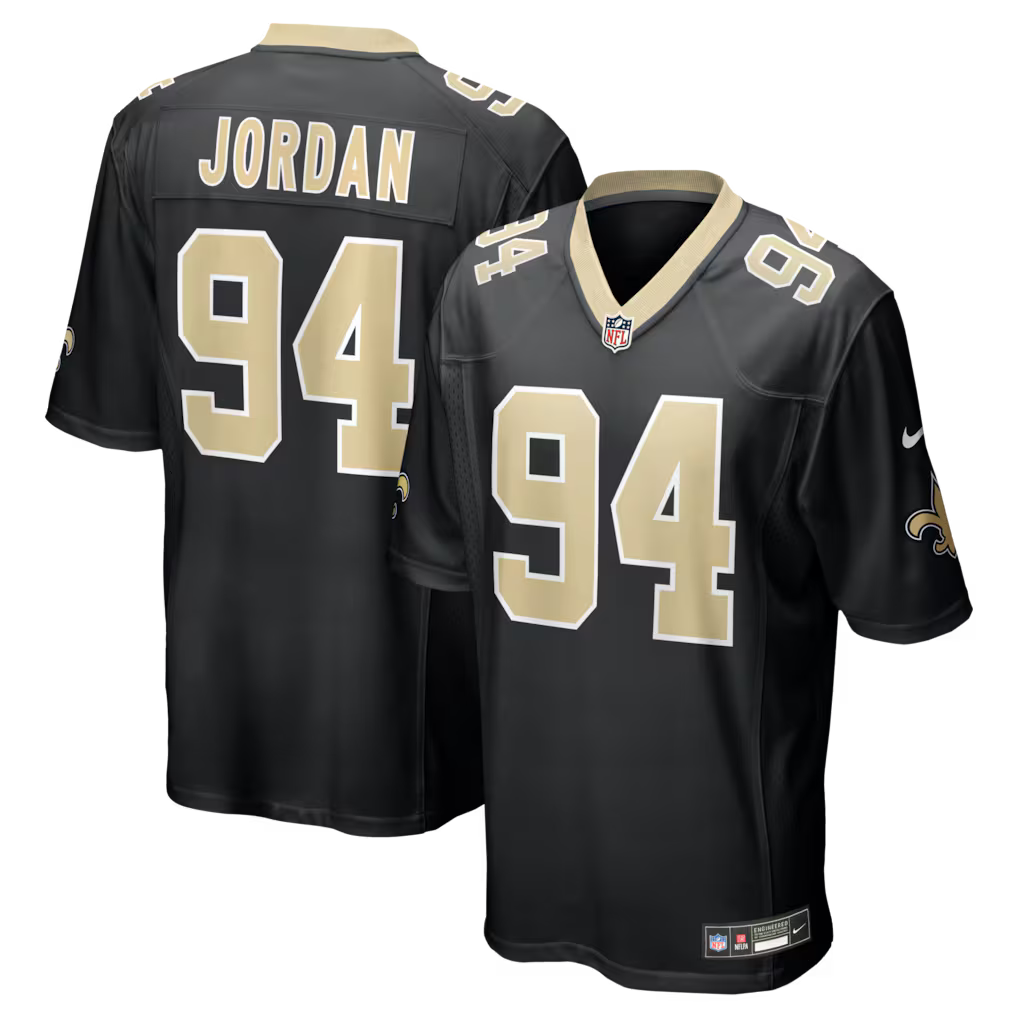 New Orleans Saints NFL Cameron Jordan Nike Game Jersey – Black (USA Stock) - UKASSNI