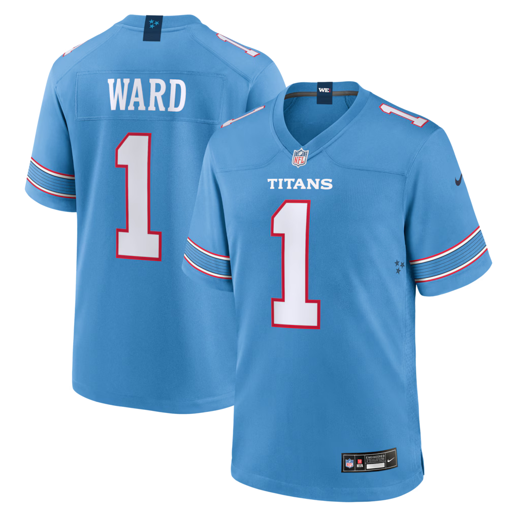 Tennessee Titans NFL Cameron Ward Nike Game Jersey – Light Blue (USA Stock)