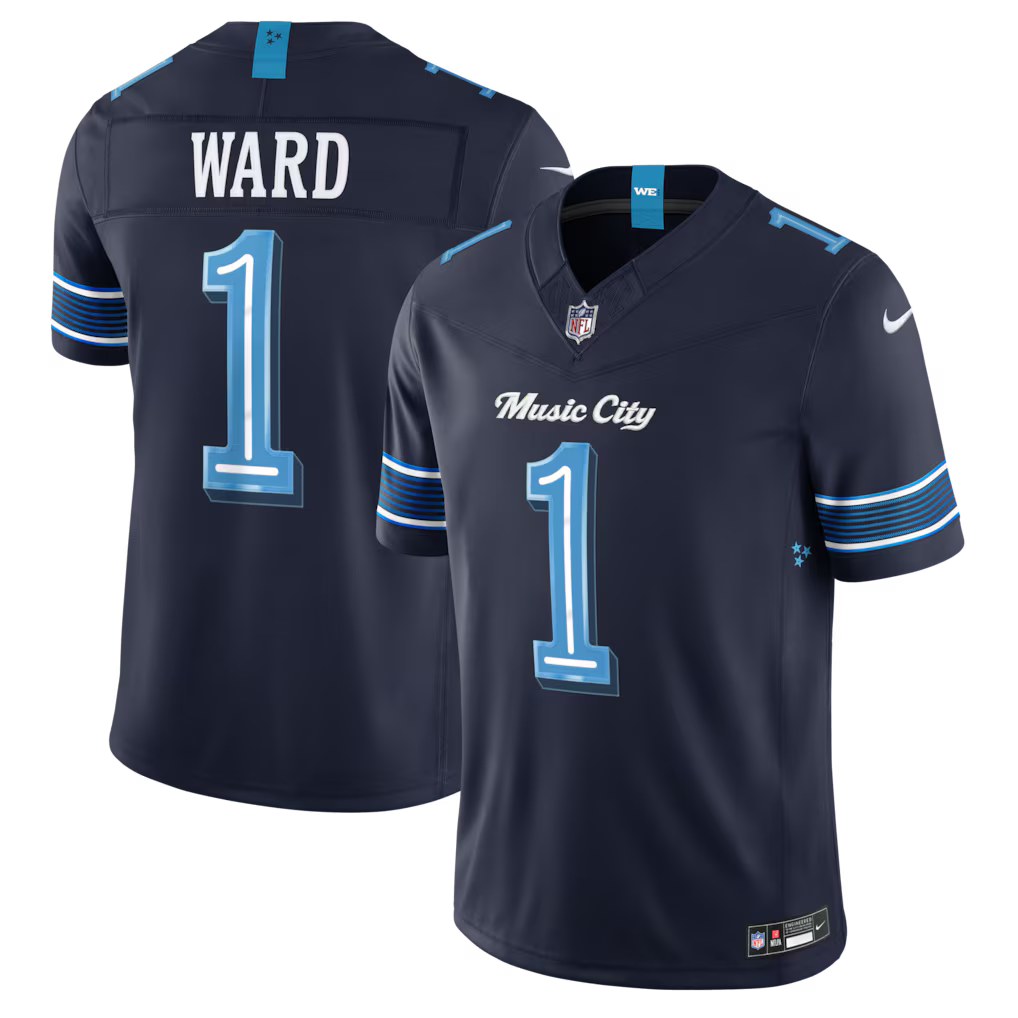 Tennessee Titans Cameron Ward Jersey – NFL Nike 2026 Rivalries Collection Limited – Navy (USA Sourced)
