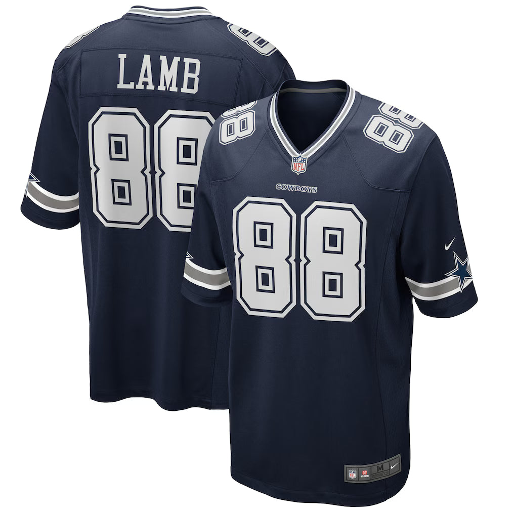 Dallas Cowboys NFL CeeDee Lamb Nike Game Jersey – Navy (USA Stock) - UKASSNI