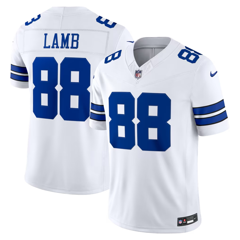 Dallas Cowboys CeeDee Lamb Jersey – NFL Nike Vapor F.U.S.E. Stitched Limited – White (USA Sourced)