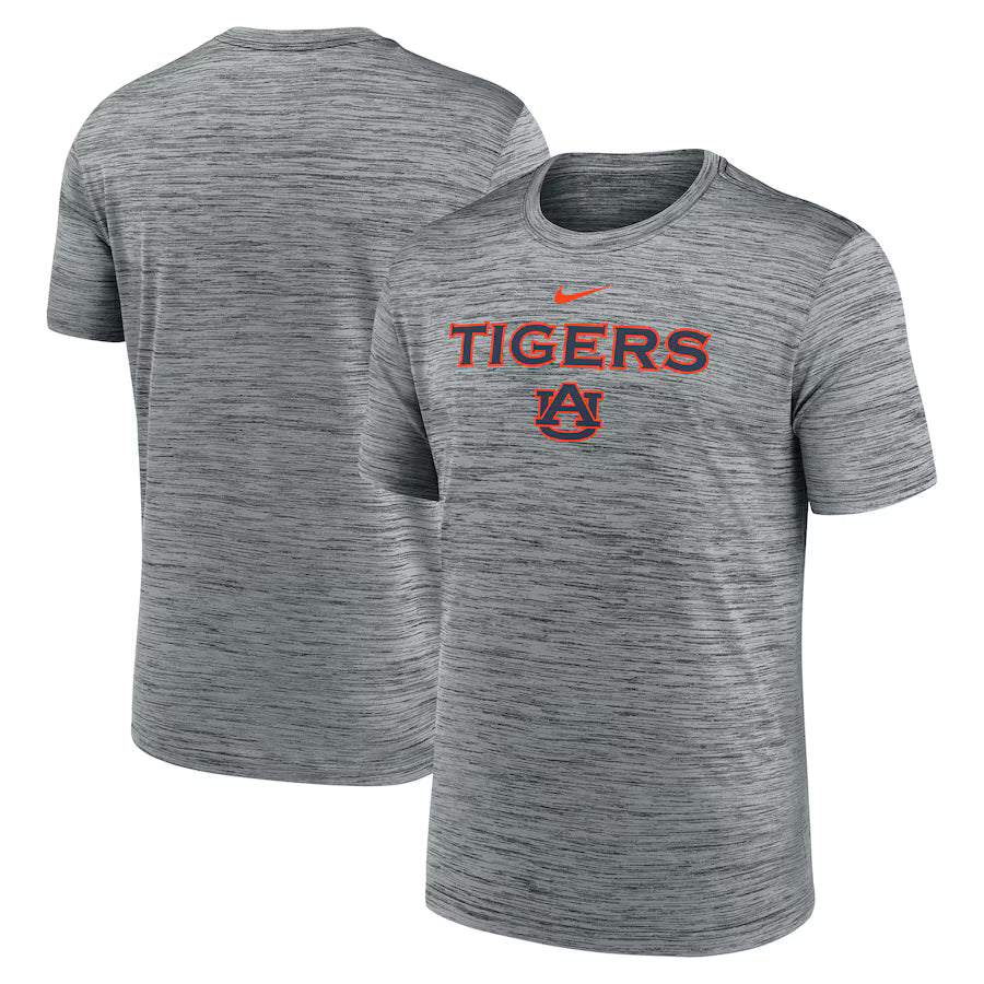 Auburn Tigers NCAA Nike 2025 Sideline Velocity Dri-FIT T-Shirt – Charcoal (USA Stock) - UKASSNI