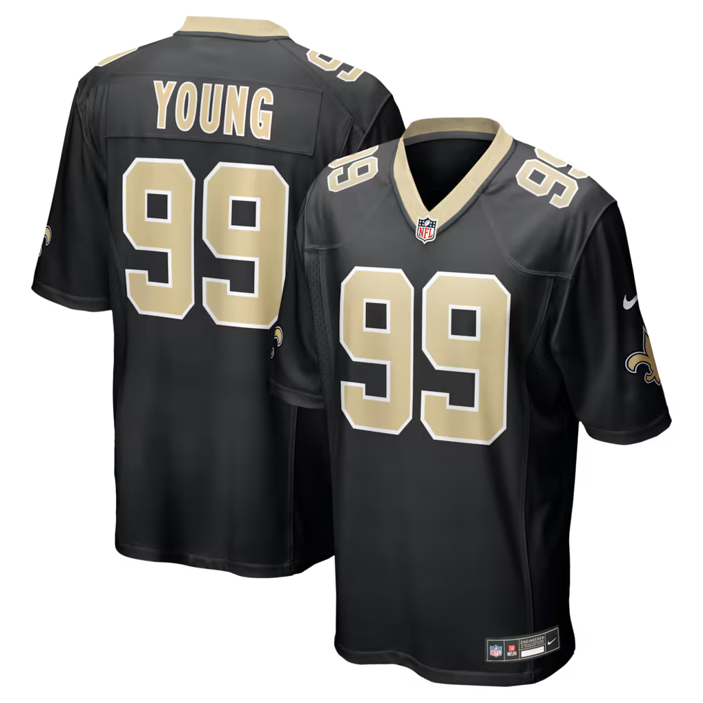 New Orleans Saints NFL Chase Young Nike Game Jersey – Black (USA Stock) - UKASSNI