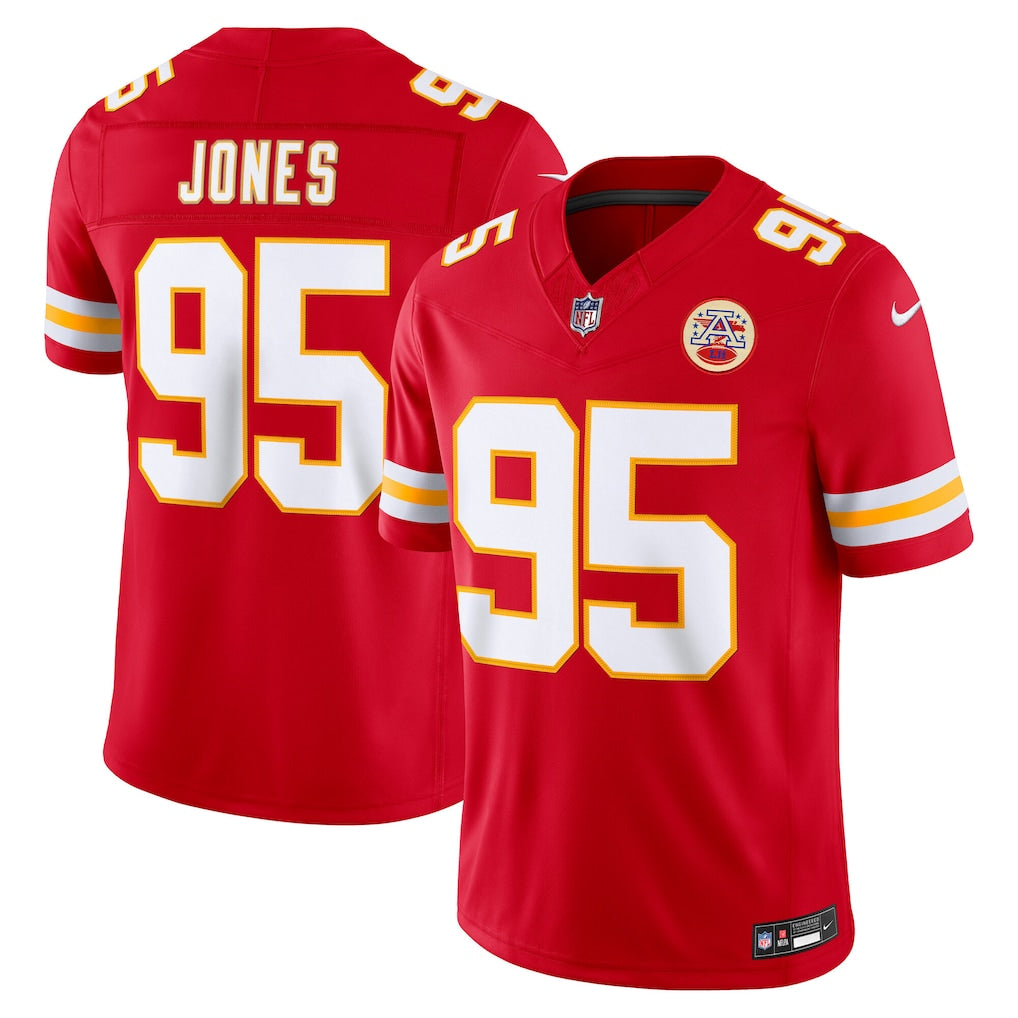 Kansas City Chiefs Chris Jones Jersey - NFL Nike Vapor F.U.S.E. Stitched Limited – Red (USA Sourced)