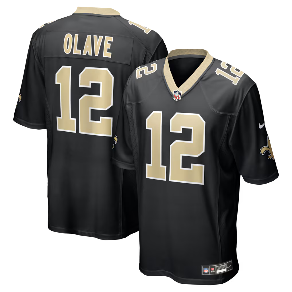 New Orleans Saints NFL Chris Olave Nike Player Game Jersey – Black (USA Stock) - UKASSNI