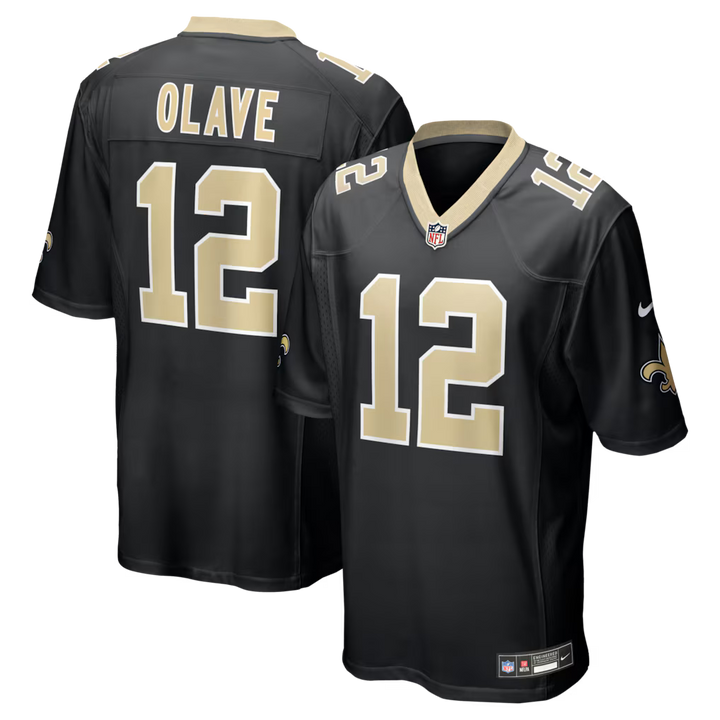 New Orleans Saints NFL Chris Olave Nike Player Game Jersey – Black (USA Stock) - UKASSNI