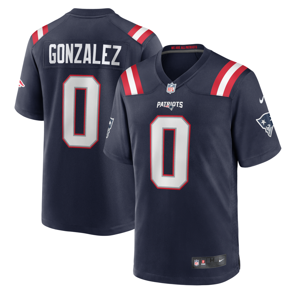New England Patriots NFL Christian Gonzalez Nike Team Game Jersey – Navy (USA Stock)