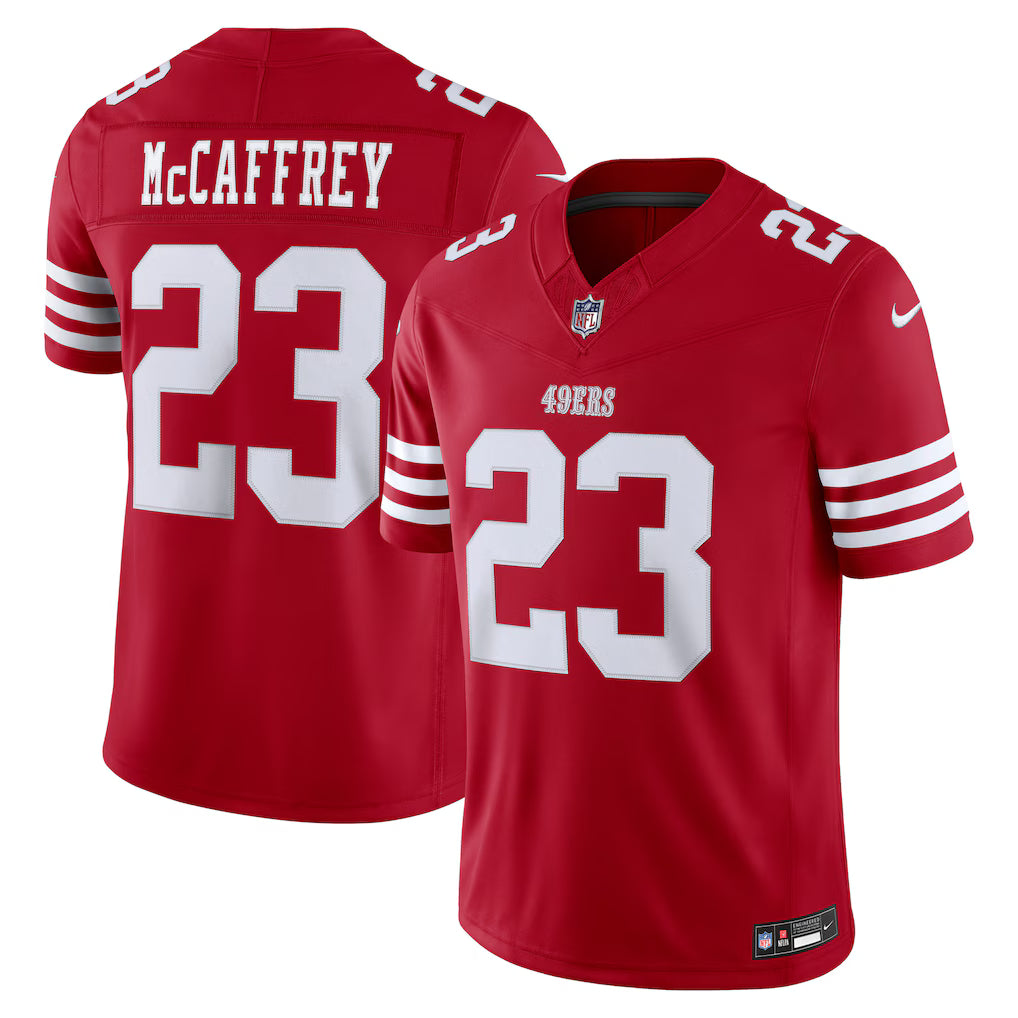 San Francisco 49ers Christian McCaffrey Jersey - NFL Nike Vapor F.U.S.E. Stitched Limited – Scarlet (USA Sourced)