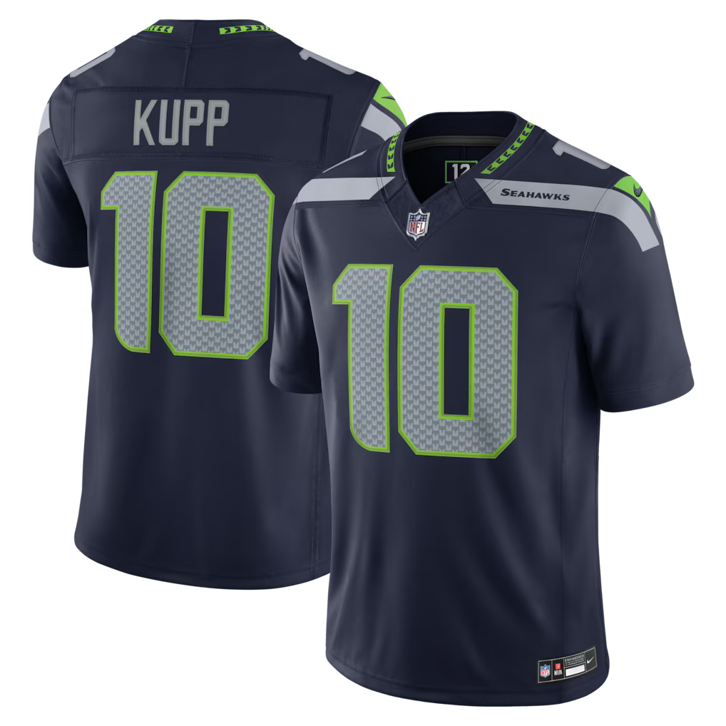 Seattle Seahawks Cooper Kupp Jersey - NFL Nike Vapor F.U.S.E. Stitched Limited – College Navy (USA Sourced)