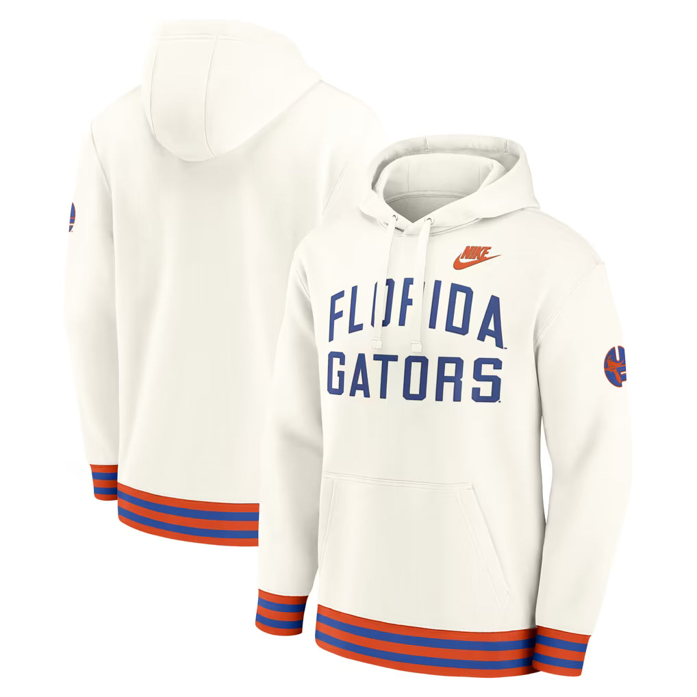 Florida Gators Hoodie – NCAA Nike Legacy Retro Pullover – Cream (USA Sourced)