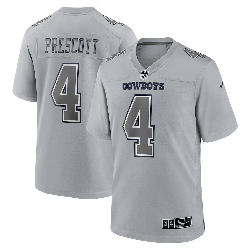 Dallas Cowboys NFL Dak Prescott Nike Atmosphere Fashion Game Jersey – Gray (USA Stock) - UKASSNI