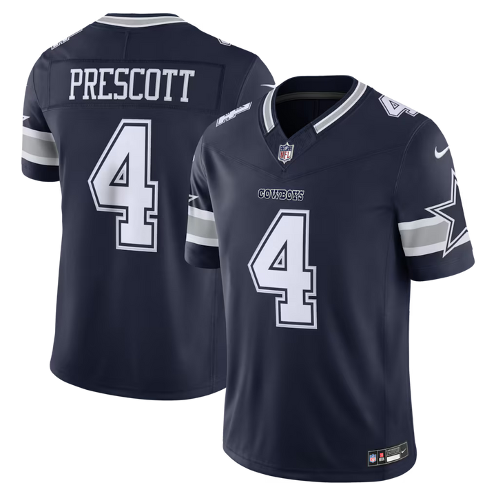 Dallas Cowboys Dak Prescott Jersey - NFL Nike Vapor F.U.S.E. Stitched Limited – Navy (USA Sourced) by Nike
