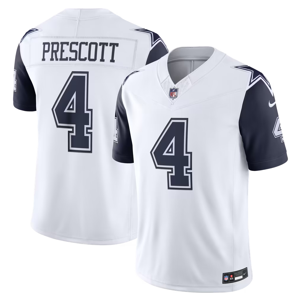 Dallas Cowboys Dak Prescott Jersey – NFL Nike Alternate Vapor F.U.S.E. Stitched Limited – 2 Colours (USA Sourced)