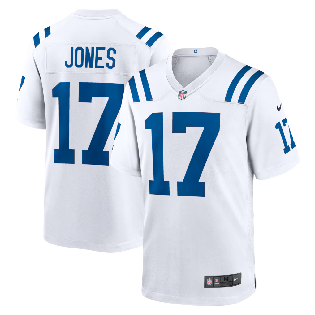 Indianapolis Colts NFL Daniel Jones Nike Game Jersey - White (USA Stock)