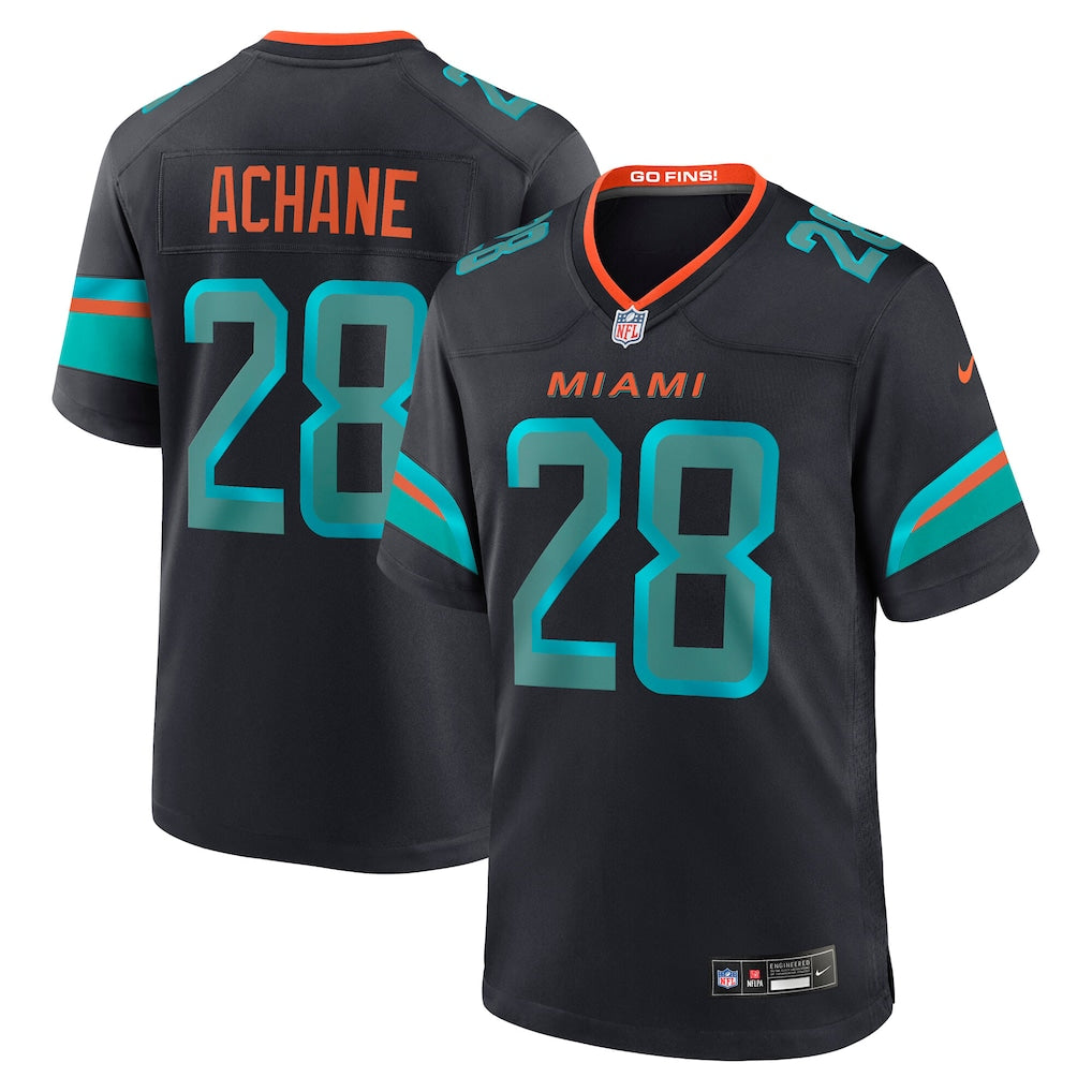 De’Von Achane NFL Miami Dolphins Nike 2025 Rivalries Game Jersey – Pitch Blue (USA Stock) - UKASSNI