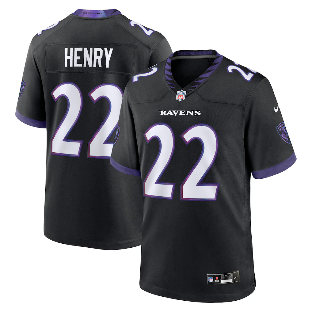Baltimore Ravens NFL Derrick Henry Nike Alternate Game Jersey - Black (USA Stock) - UKASSNI