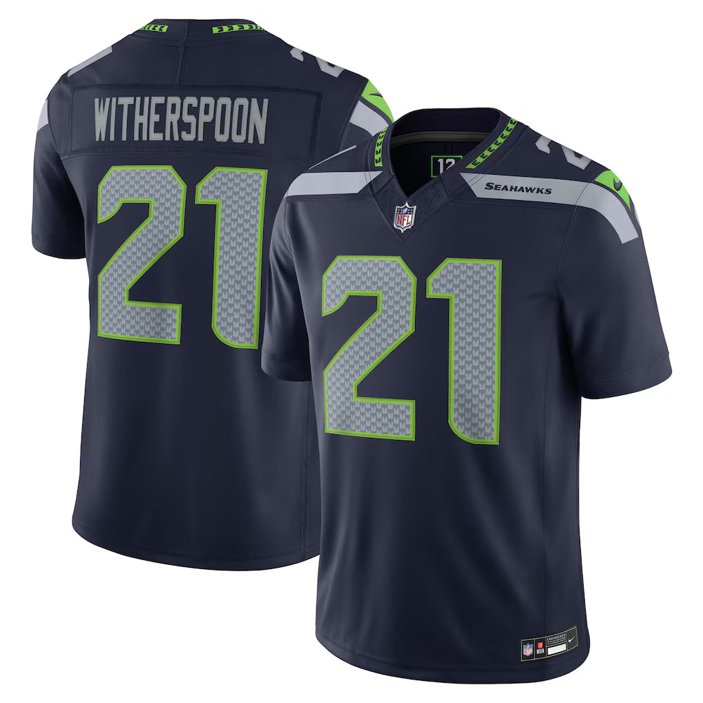 Seattle Seahawks Devon Witherspoon Jersey - NFL Nike Vapor F.U.S.E. Stitched Limited – College Navy (USA Sourced)