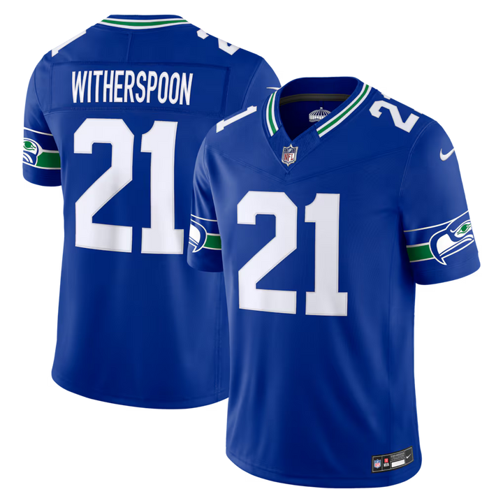 Seattle Seahawks Devon Witherspoon Jersey – NFL Nike Alternate Vapor F.U.S.E. Stitched Limited – Royal (USA Sourced) - UKASSNI
