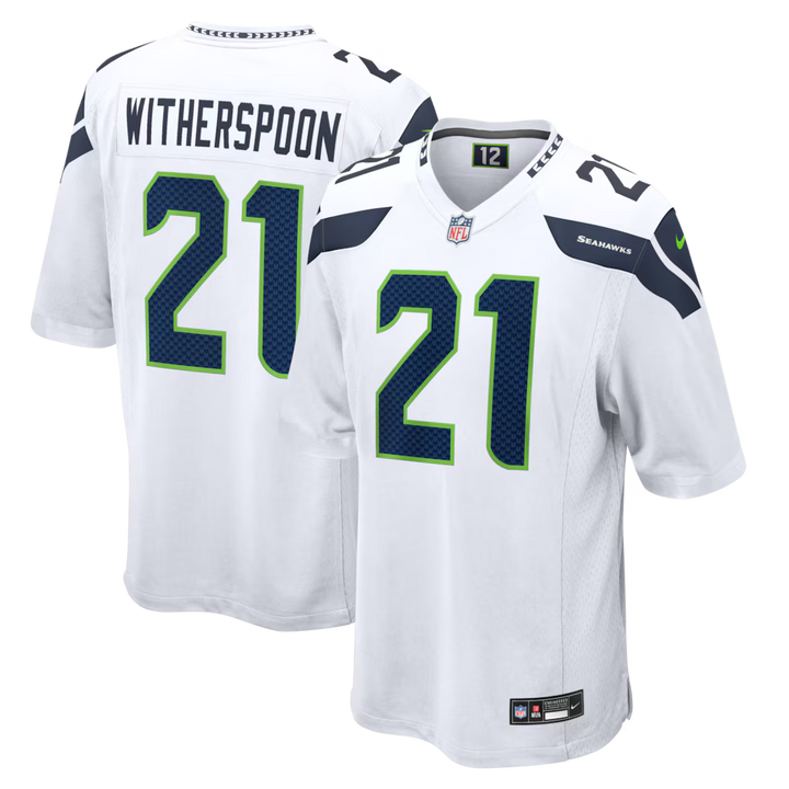 Seattle Seahawks Devon Witherspoon Jersey – NFL Nike Game – White (USA Sourced) - UKASSNI