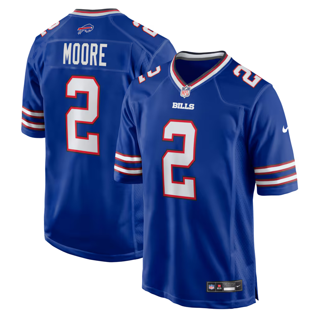 Buffalo Bills NFL D.J. Moore Nike Game Jersey – Royal (USA Stock) - UKASSNI