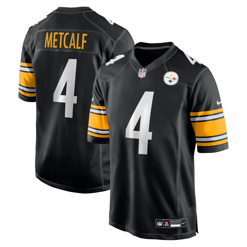 Pittsburgh Steelers NFL DK Metcalf Nike Game Player Jersey – Black (USA Stock) - UKASSNI