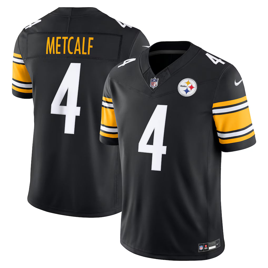 Pittsburgh Steelers DK Metcalf Jersey - NFL Nike Vapor F.U.S.E. Stitched Limited – Black (USA Sourced)
