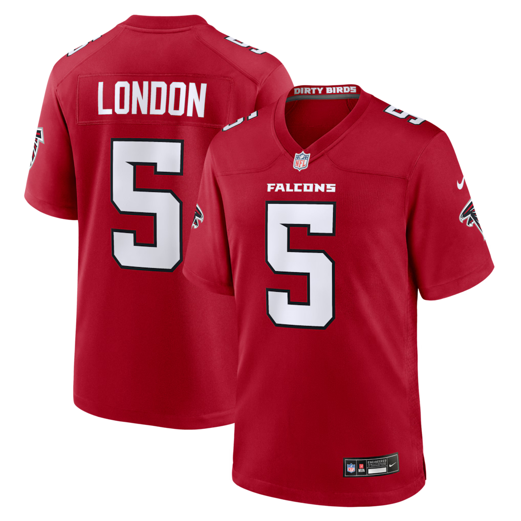 Atlanta Falcons NFL Drake London Nike Game Jersey – Red (USA Stock) - UKASSNI