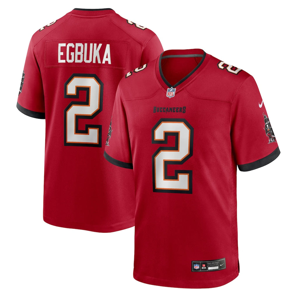 Tampa Bay Buccaneers NFL Emeka Egbuka Nike Team Game Jersey - Red (USA Stock) - UKASSNI