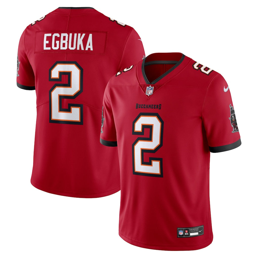 Tampa Bay Buccaneers Emeka Egbuka Jersey - NFL Nike Vapor Untouchable Stitched Limited – Red (USA Sourced)