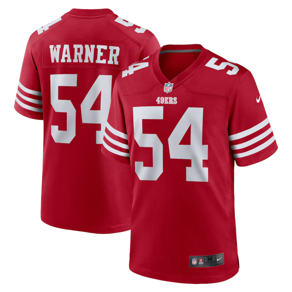 San Francisco 49ers NFL Fred Warner Nike Player Game Jersey - Scarlet (USA Stock) - UKASSNI